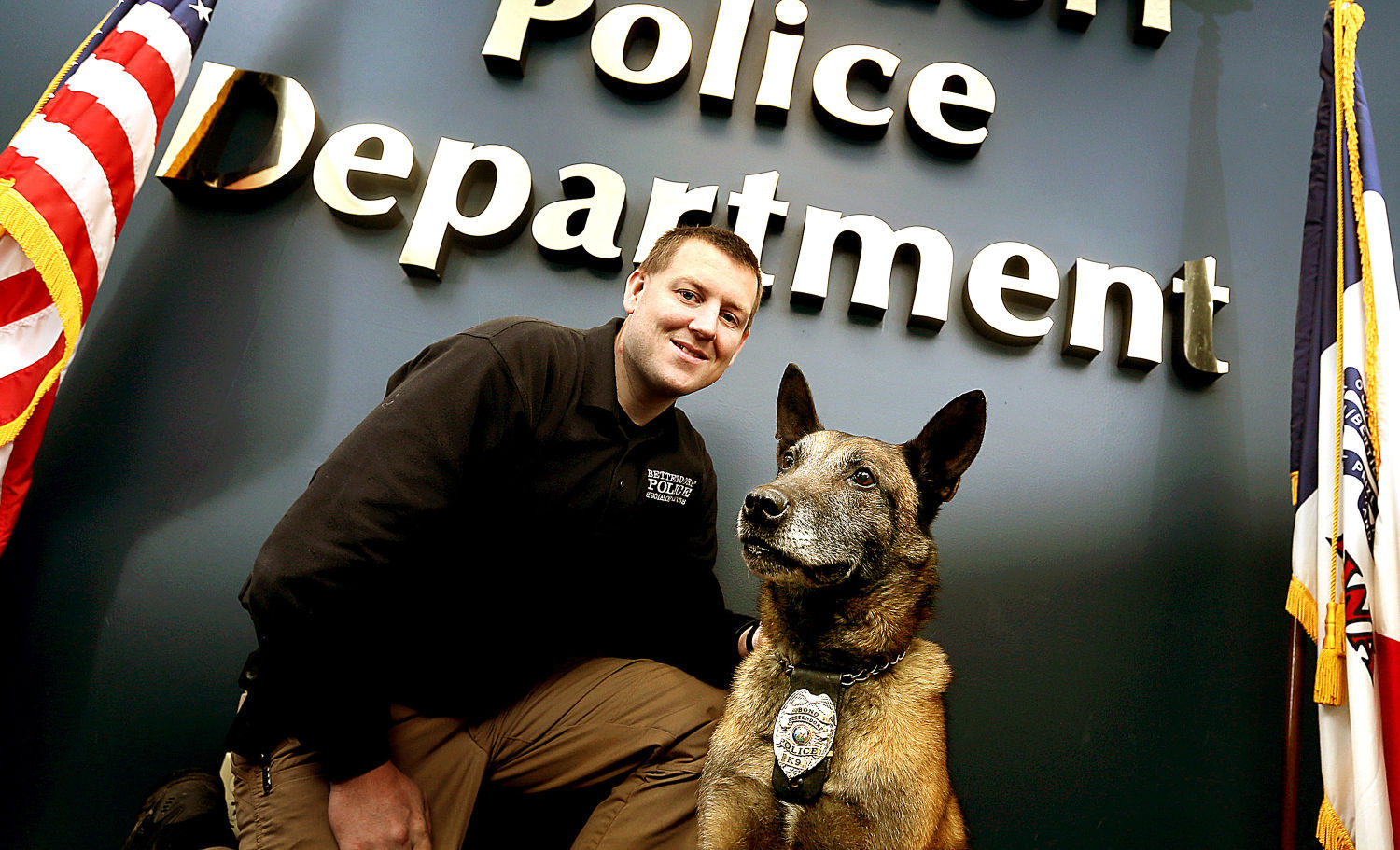 Bettendorf Police Detective Josh Paul and Bono